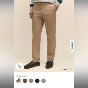 Brooks Brothers Lightweight Advantage Chino Milano Fit Men's Dark Khaki Pants